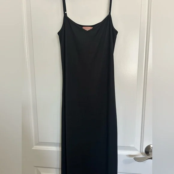 Show Me Your Mumu Black Slip Strappy Maxi Dress 100% Cotton size XS NWOT 90s